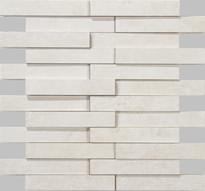 Плитка Apavisa Evolution White Striato Mosaic Brick 29.75x28 см, поверхность матовая, рельефная