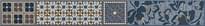 Плитка Azori Камлот Индиго Эйша Бордюр 5x40.5 см, поверхность матовая, рельефная