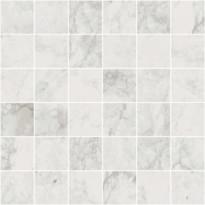 Плитка Century Contact Stone White 4.7x4.7 Mosaico Su Rete 30x30 см, поверхность матовая