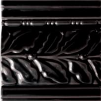 Плитка Diffusion Metro Pieces Speciales Feuille De Chene Noir 32 15x15 см, поверхность глянец, рельефная