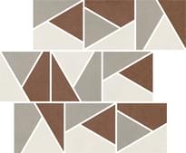 Плитка Impronta Italgraniti Nuances Mosaico Triangoli Mix Caldo 2 Strideup 30x30 см, поверхность матовая, рельефная