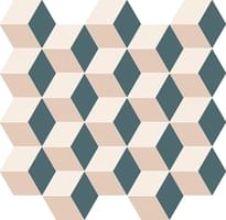 Плитка Italon Element Silk Mosaico Cube Cold 30.5x33 см, поверхность матовая