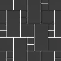 Плитка Micro Microtiles Offset Black 35.1x30.1 см, поверхность матовая, рельефная