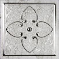 Плитка Monopole Petra Dec Armonia Brillo Bisel Silver. A 15x15 см, поверхность глянец, рельефная