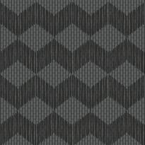 Плитка Mutina Tape Zigzag Black 20.5x20.5 см, поверхность матовая, рельефная