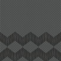 Плитка Mutina Tape Zigzag Half Black 20.5x20.5 см, поверхность матовая, рельефная