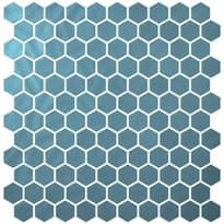 Плитка Onix Mosaico Hex Natureglass Turquoise Matte 29x30.1 см, поверхность матовая