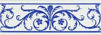 Плитка Original Style Artworks Brilliant White Acanthus Royal Blue 5x15.2 см, поверхность глянец