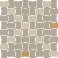 Плитка Paradyz Modernizm Bianco Mozaika Prasowana K 3.6X4.4 Mix D 30.86x30.86 см, поверхность матовая, рельефная
