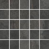 Плитка Piemme Ceramiche Bits And Pieces Pitch Black Mosaico Nat-Ret 30x30 см, поверхность матовая, рельефная
