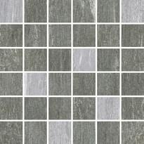 Плитка Rondine Valsertal Stone Dark Grey Mosaico 30x30 см, поверхность матовая, рельефная