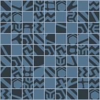 Плитка Settecento Moodboard Mosaico Mix 3 Black Blue 2.4x2.4 23.7x23.7 см, поверхность матовая