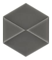 Плитка Settecento Outfit Esagona Charcoal 15.6x18 см, поверхность глянец, рельефная