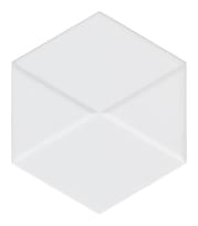 Плитка Settecento Outfit Esagona Matt White 15.6x18 см, поверхность матовая, рельефная