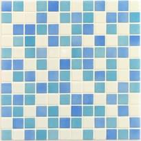 Плитка Vidrepur Antideslizante 100/Niebla Azul Celeste/Niebla Azul Turquesa 31.7x31.7 см, поверхность глянец, рельефная
