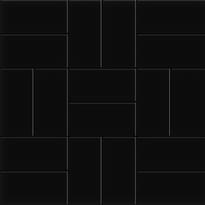 Плитка VitrA Miniworx Ral 0001500 Black Crosshatch Glossy Nn 5x10 30x30 см, поверхность глянец