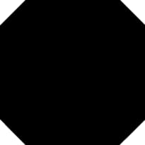 Плитка Vives Monocolor Octogono Negro 31.6x31.6 см, поверхность матовая