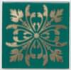 Плитка Керама Марацци Клемансо Вставка Зелёный 4.9x4.9 см, поверхность глянец
