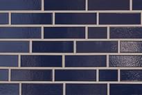 Плитка ABC Klinker Klinker Fasad 350 Marineblau Langformat 5.2x36.5 см, поверхность матовая, рельефная