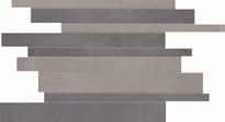 Плитка ABK Docks Mosaico Brick Grey Black 30x40 см, поверхность матовая