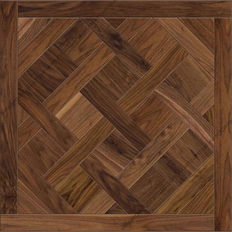 Паркетная доска Ablux Инженерный Модуль Версаль Орех Американский 60x60 см, поверхность лак