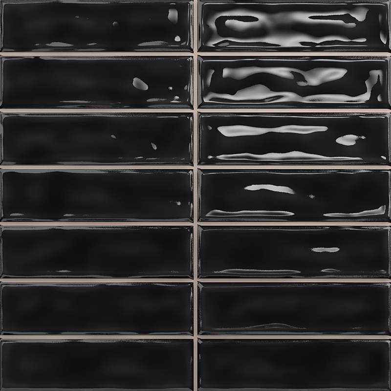 Плитка Absolut Keramika Sticks Black 20x20 см, поверхность глянец