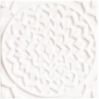 Плитка Adex Earth Relieve Mandala Cosmos Navajo White 15x15 см, поверхность матовая