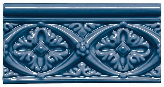 Adex Modernista Relieve Bizantino CC Azul Oscuro 7.5x15