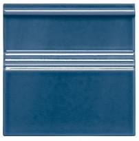 Плитка Adex Modernista Rodapie Clasico CC Azul Oscuro 15x15 см, поверхность глянец
