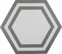 Плитка Adex Pavimento Hexagono Deco Dark Gray 20x23 см, поверхность матовая