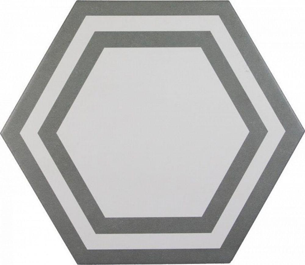 Adex Pavimento Hexagono Deco Dark Gray 20x23