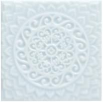 Плитка Adex Studio Relieve Mandala Universe Ice Blue 14.8x14.8 см, поверхность глянец