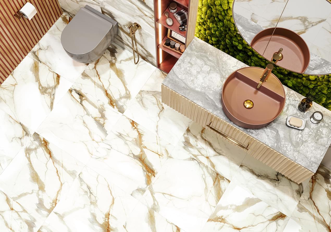 керамогранит фабрики Alma Ceramica коллекция Calacatta Oro