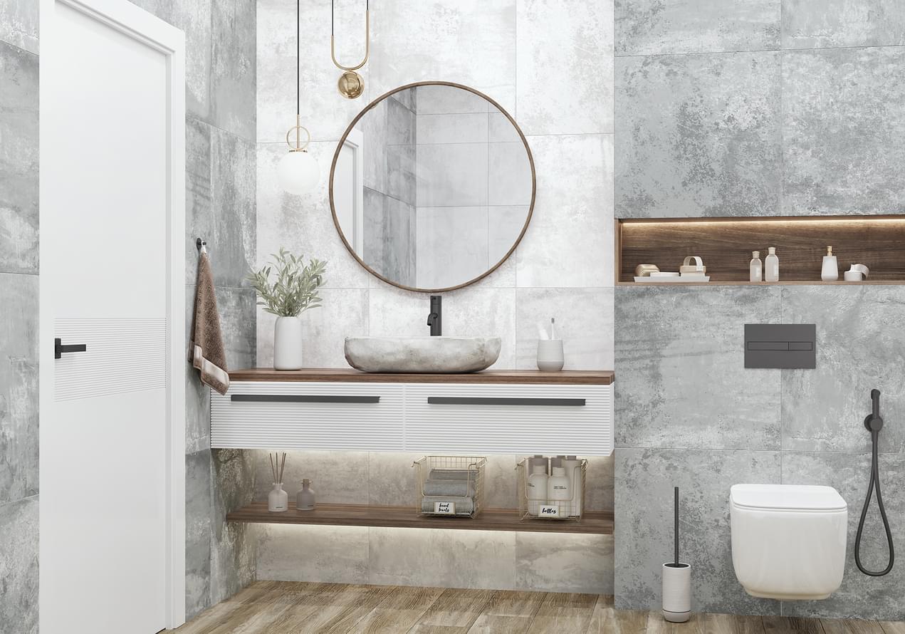 керамогранит фабрики Alma Ceramica коллекция Cemento