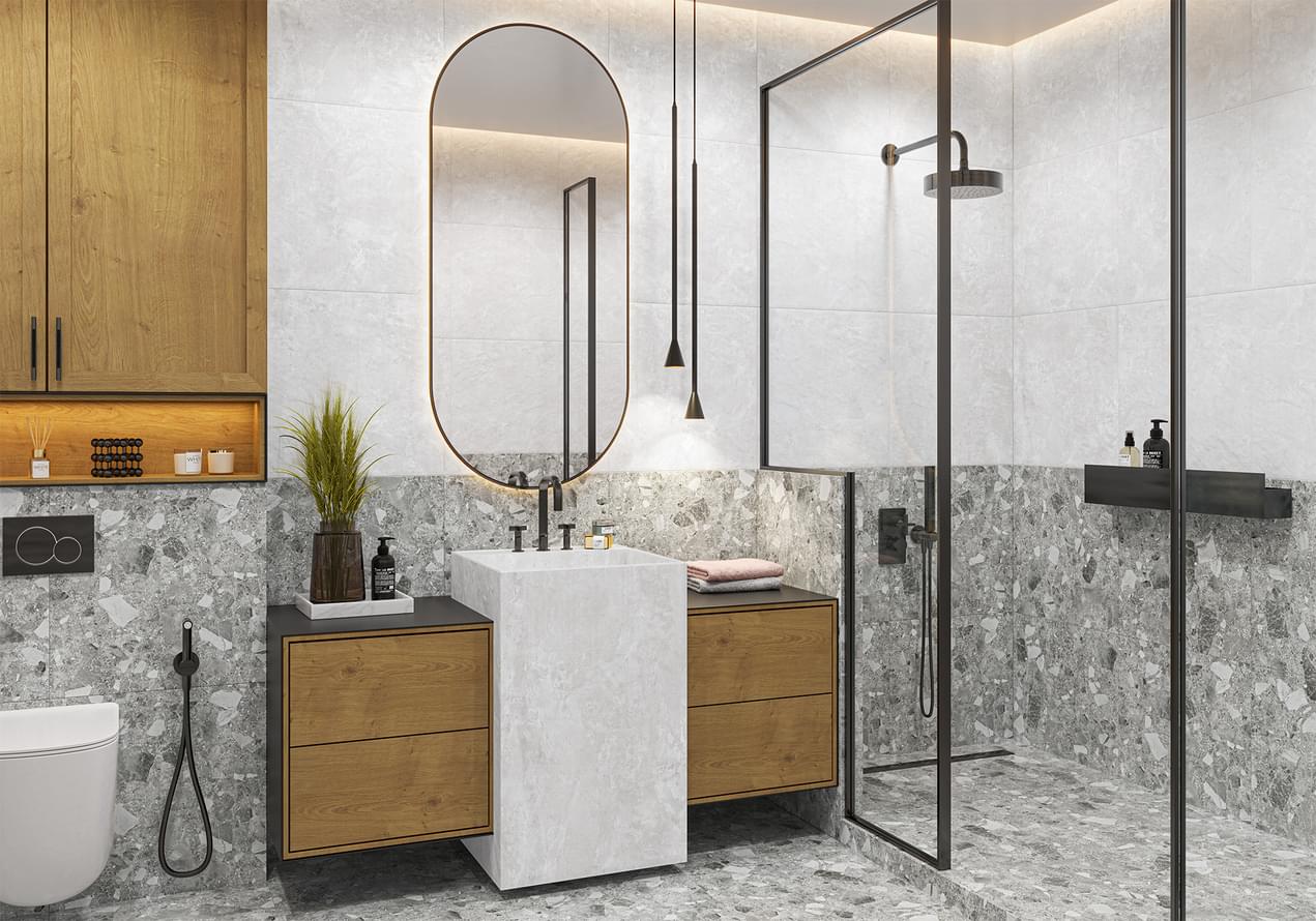 керамогранит фабрики Alma Ceramica коллекция Steel Rock