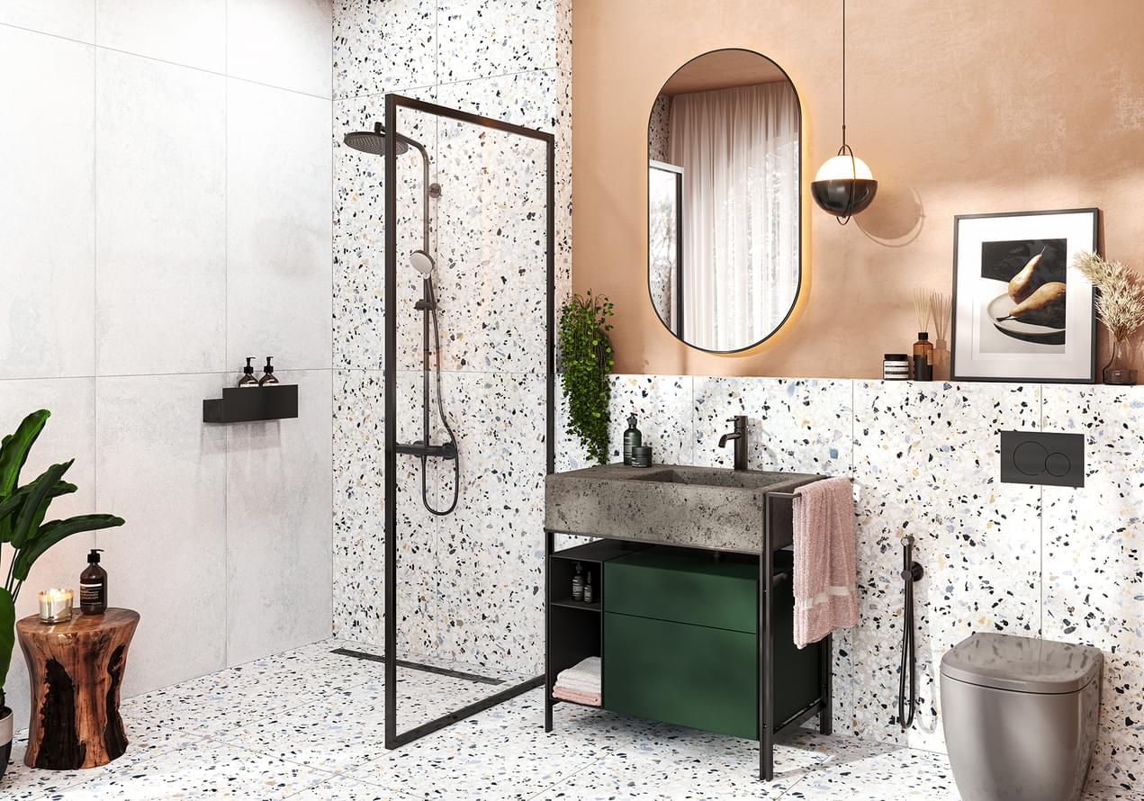 керамогранит фабрики Alma Ceramica коллекция Terrazzo