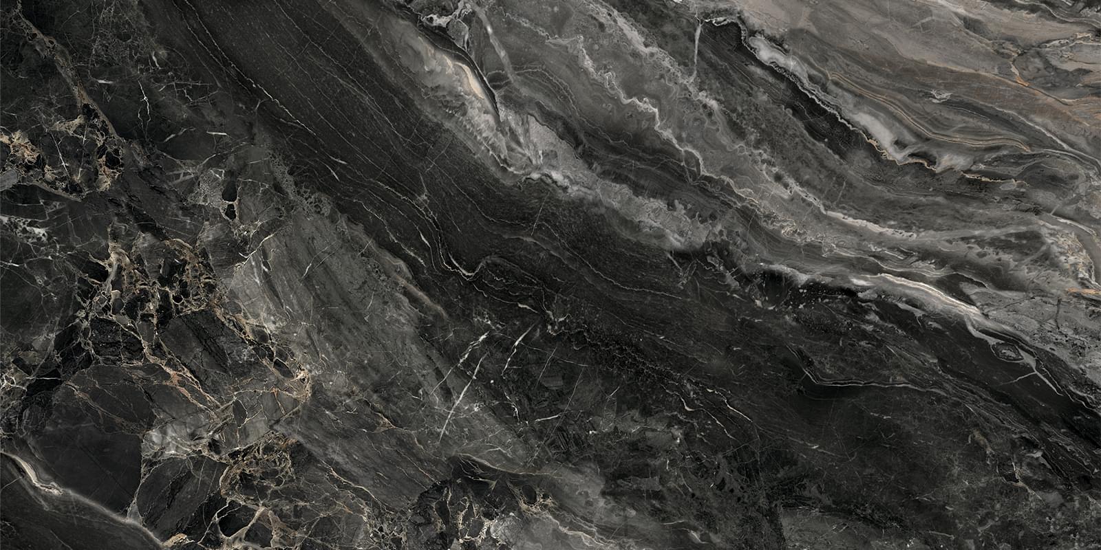 Alma Ceramica Карпаты Мрамор Черный 60x120 см, поверхность полированная