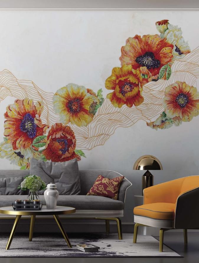 стекло фабрики Alma коллекция Панно