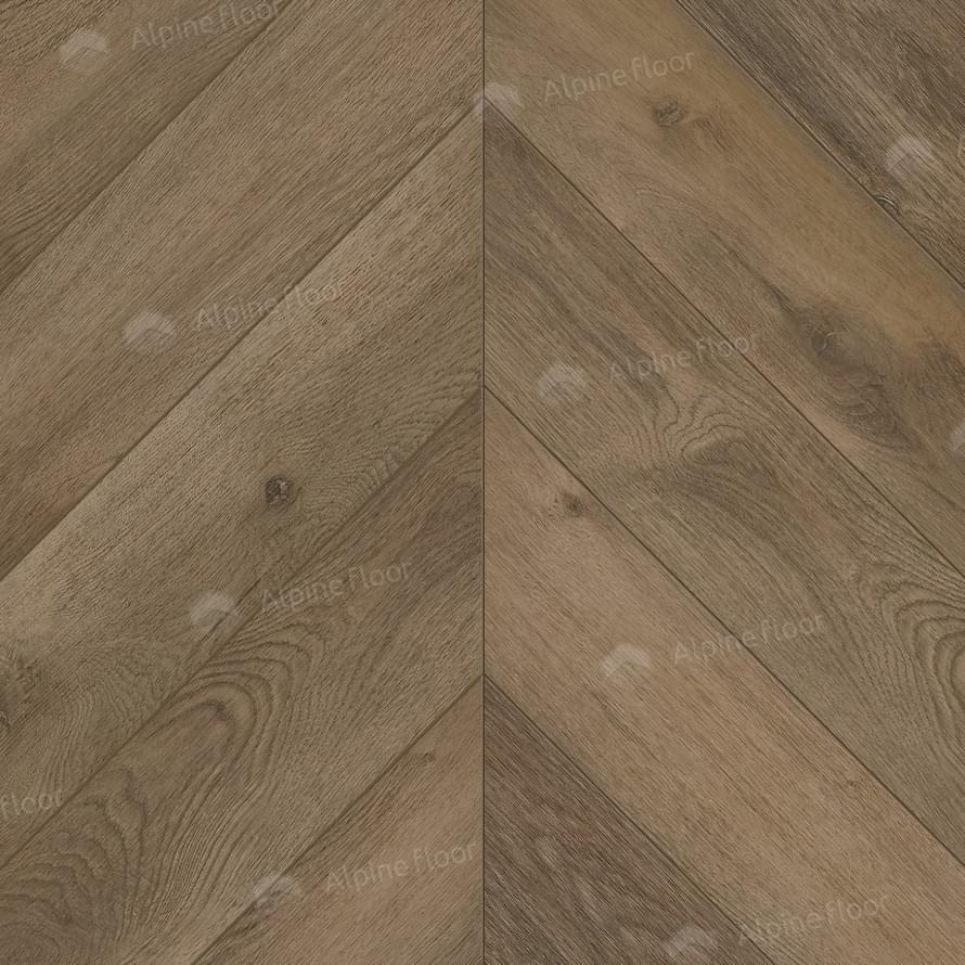 Alpine Floor Chevron Alpine LVT Дуб Насыщенный 12.7x55.5