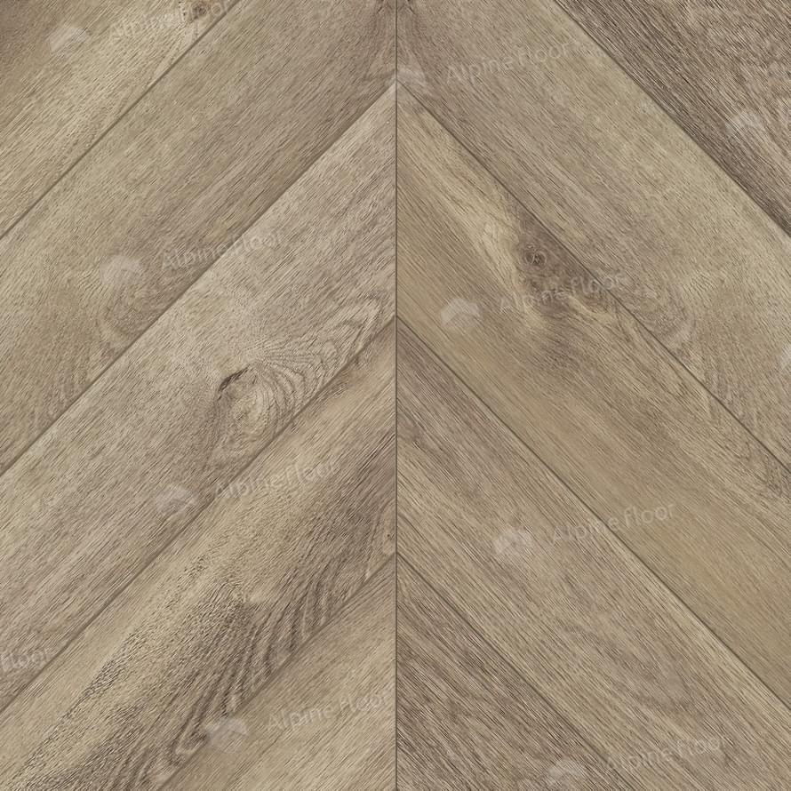 Alpine Floor Chevron Alpine LVT Дуб Натуральный Отбеленный 12.7x55.5