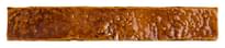 Плитка Amadis Brutalist Bullnose Honey Crackle 3.8x23.5 см, поверхность глянец, рельефная