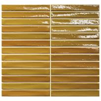 Плитка Amadis Short Stick Mustard Crackle 28x30 см, поверхность глянец