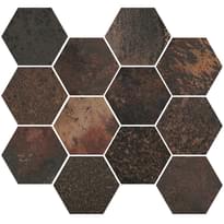 Плитка Aparici Corten Graphite Natural Mosaico Hexagonal 30x28 см, поверхность матовая