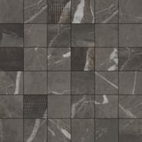 Плитка Aparici Dstone Anthracite Moon Natural Mosaico 5x5 29.75x29.75 см, поверхность матовая, рельефная