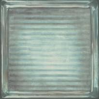 Плитка Aparici Glass Blue Brick 20x20 см, поверхность глянец, рельефная