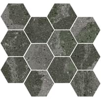 Плитка Aparici Lithops Hopi Stamp Natural Mosaico Hexagonal 30x28 см, поверхность матовая, рельефная