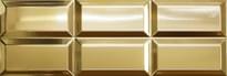 Плитка Aparici Metro Paris Gold 20x59.2 см, поверхность глянец, рельефная
