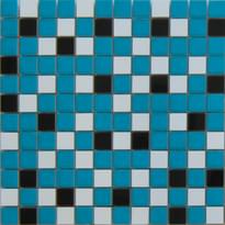 Плитка Aparici Nordic Mix Blue Mosaico 2.5x2.5 29.75x29.75 см, поверхность глянец