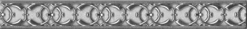 Плитка Aparici Ona Wall Moldura Alhambra Silver 3.5x29.75 см, поверхность глянец
