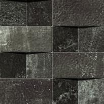 Плитка Apavisa Alchemy 7.0 Black Hammered Mosaico Brick 29.75x29.75 см, поверхность полуматовая, рельефная